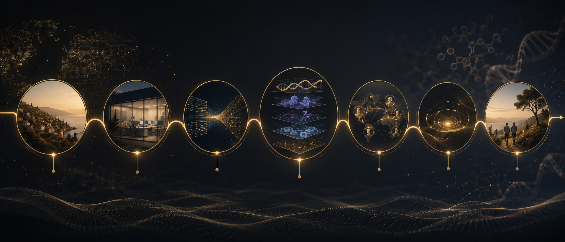 Milestone path connecting regional roots, biomedical data, networks, and renewed longevity focus
